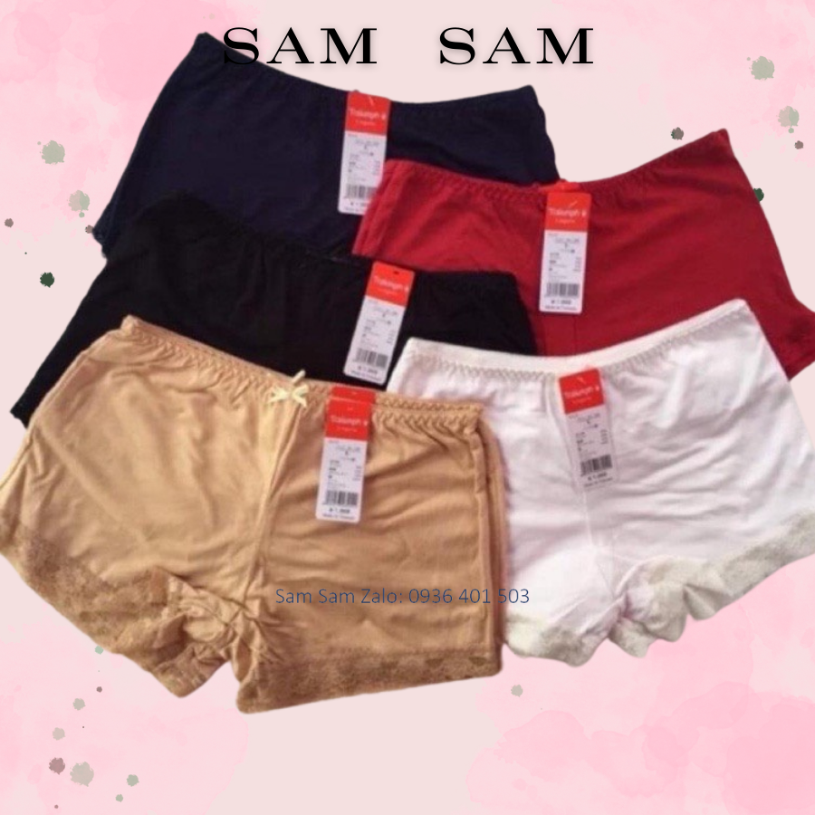 QUẦN LÓT NỮ COTTON CO GIÃN 4 CHIỀU. QUẦN LÓT ĐÙI MẶC VÁY PHỐI VIỀN REN HÀNG VIỆT NAM. Đủ  size