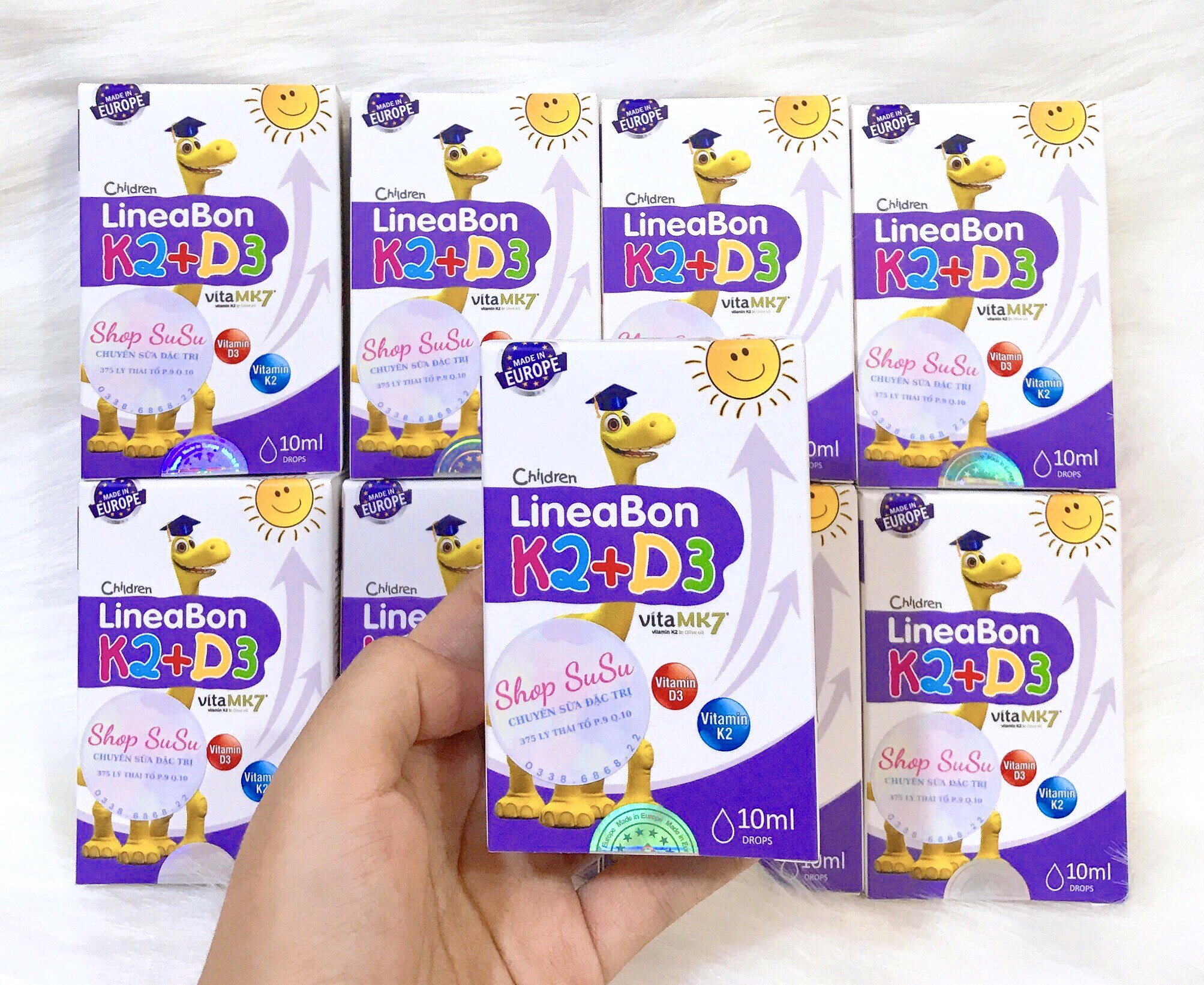 LineaBon vitamin D3 K2 10ml - Vitamin tăng chiều cao,giúp bé ăn ngon,ngủ ngoan