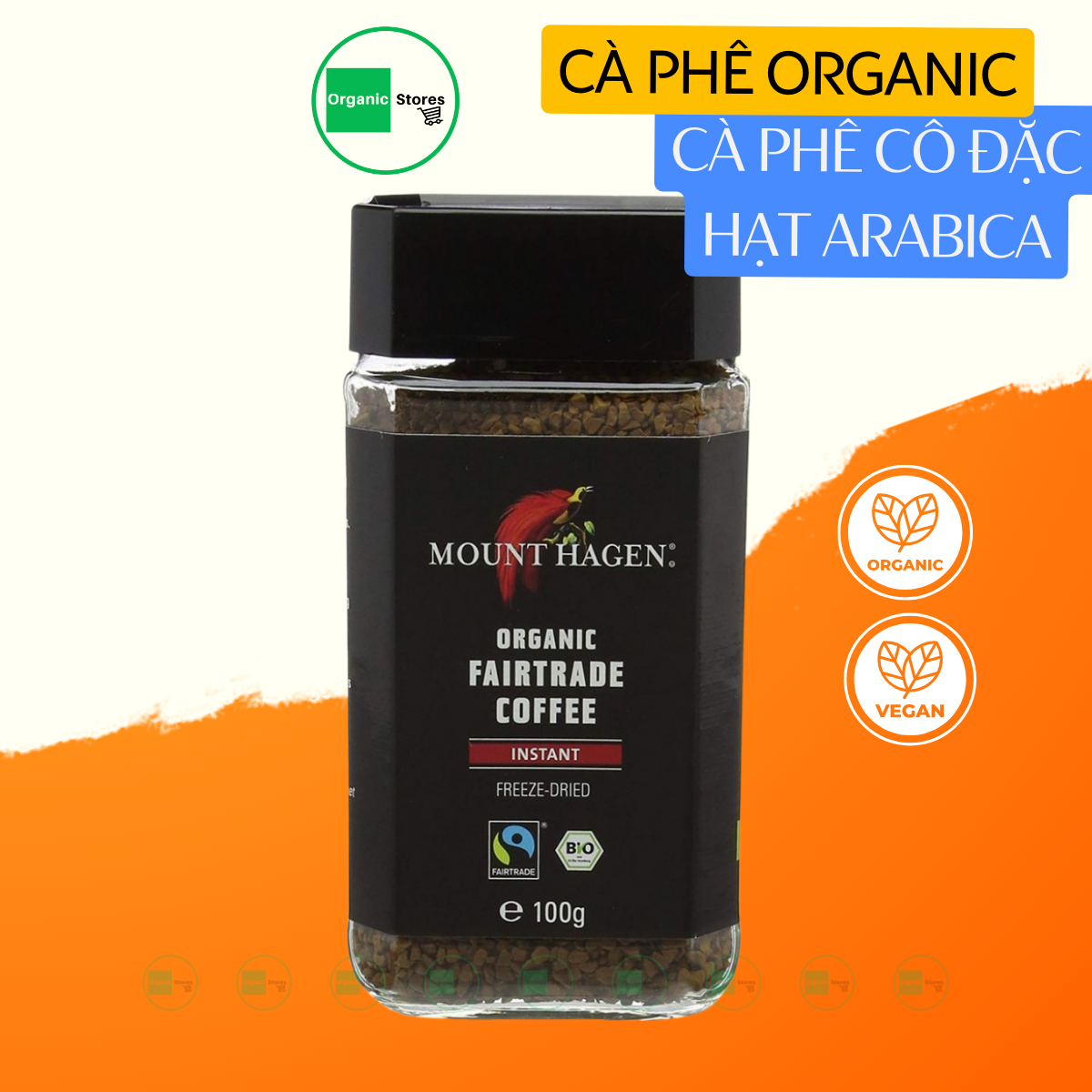 Cà phê cô đặc hòa tan hữu cơ Papua New Guinea 100g - Mount Hagen