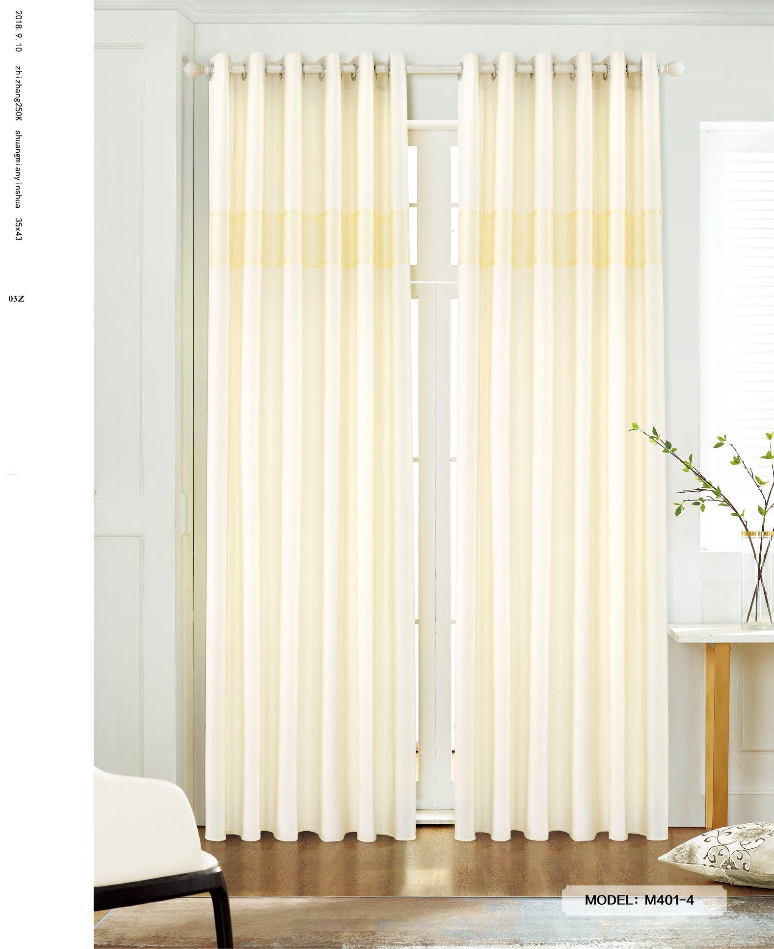 Rèm Cửa Chống Nắng Giảm Nhiệt Cách Âm Trơn HQ - Hoàng Yên - Tuỳ chọn kích thước từ 150cm đến 350cm - Mẫu 401-4 (Kem) - Kiểu may Khoen Ore - Nhiều Màu Để chọn - Vải dày, mịn và đẹp - Có may theo kích thước yêu cầu