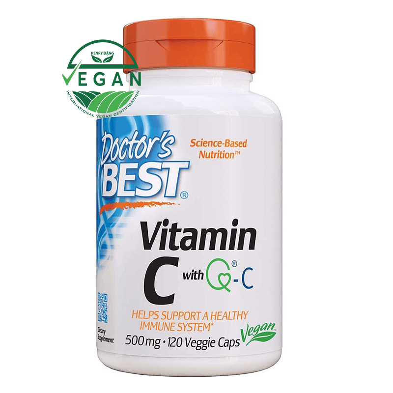 Doctor's best vitamin c - bổ sung 500mg vitamin c 120 viên vegan