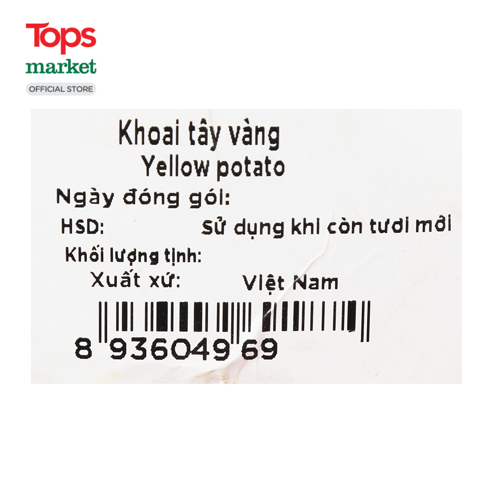 Khoai Tây Vàng Vietgap Dalat Hasfarm 700G