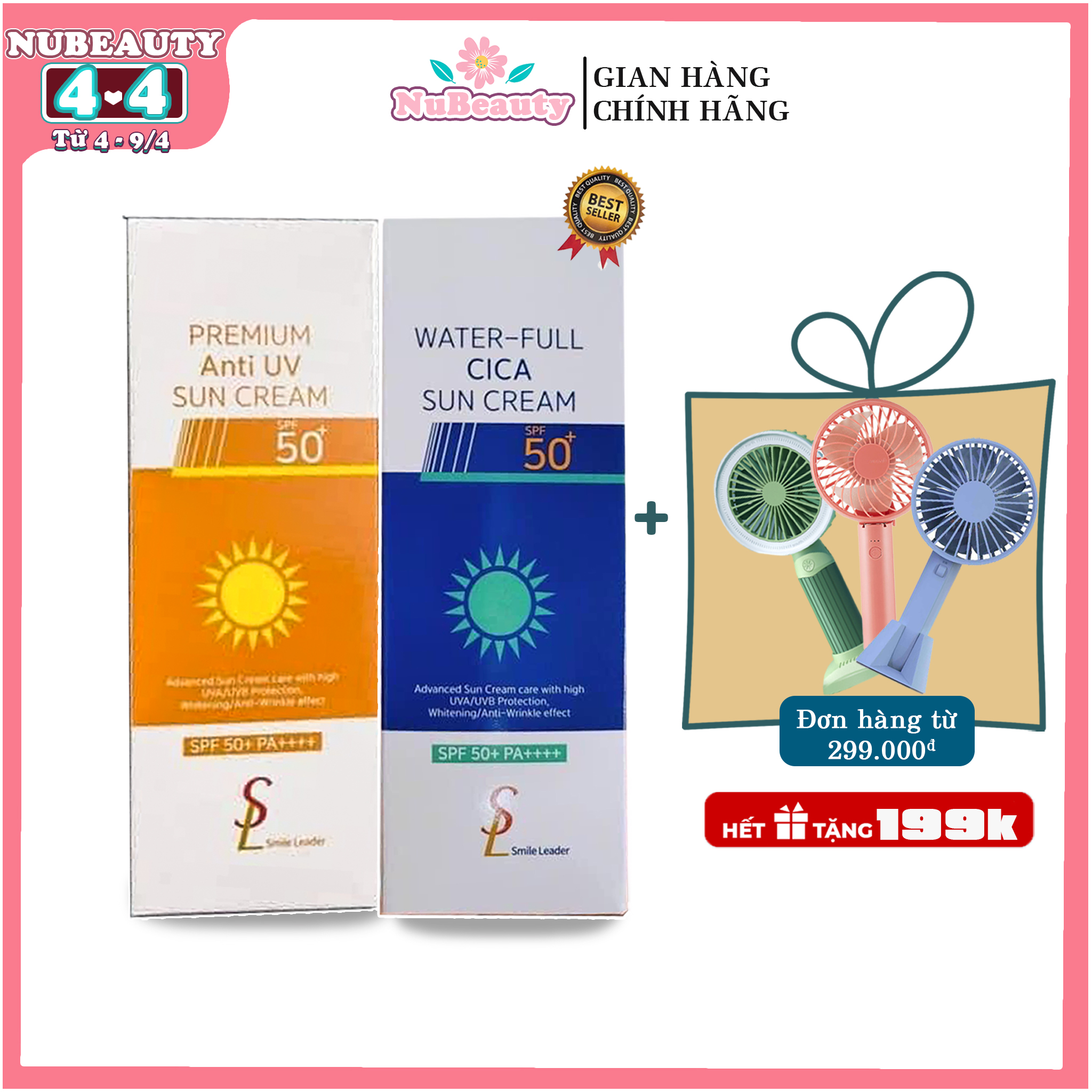 "CHÍNH HÃNG" Kem Chống Nắng Lạnh premium anti uv sun cream và water-full cica sun cream,chống nước,c