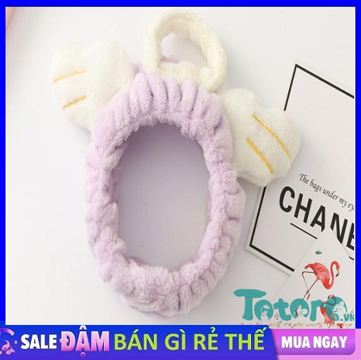 Băng đô 3D vải nhung Hàn Quốc mẫu cánh thiên thần siêu dễ thương, bờm tóc rửa mặt, băng đô cho bé, băng đô rửa mặt.