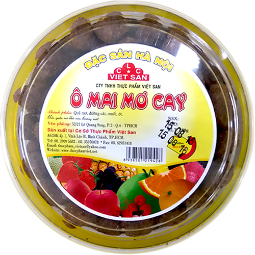 Ô mai mơ cay 280gr việt san