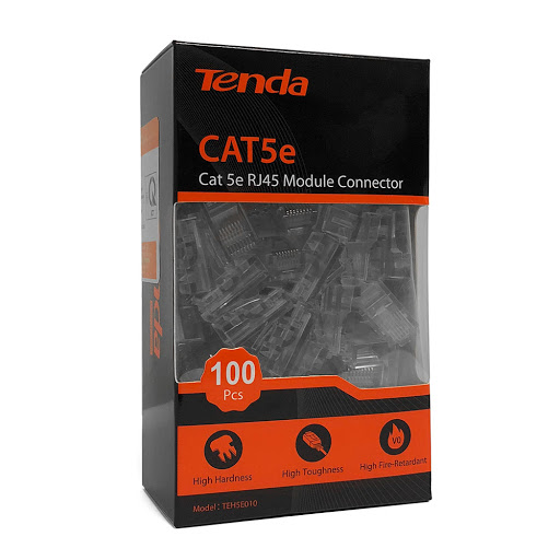 Đầu bấm mạng rj45 tenda teh5e010 cat5e - hàng chính hãng