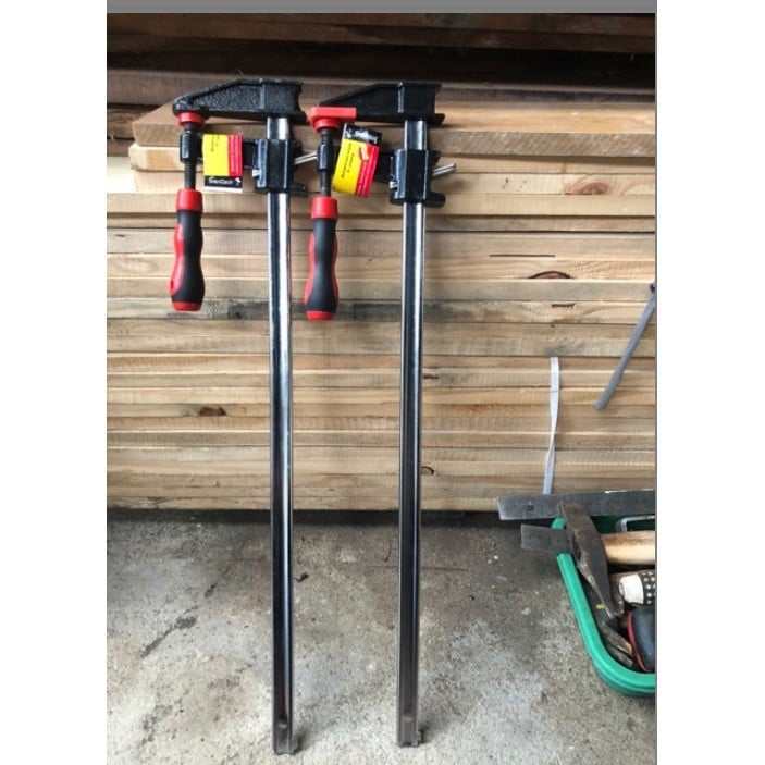 Vam F Chốt Hãm - Cảo Kẹp Gỗ Vinachi, Vam Kẹp Nhanh Chữ F Chuyên Dùng Để Kẹp Cố Định Gỗ Chắc Chắn, Tiết Kiệm Thời Gian, Công Sức (Màu đỏ hoặc xanh tuỳ lô hàng về)