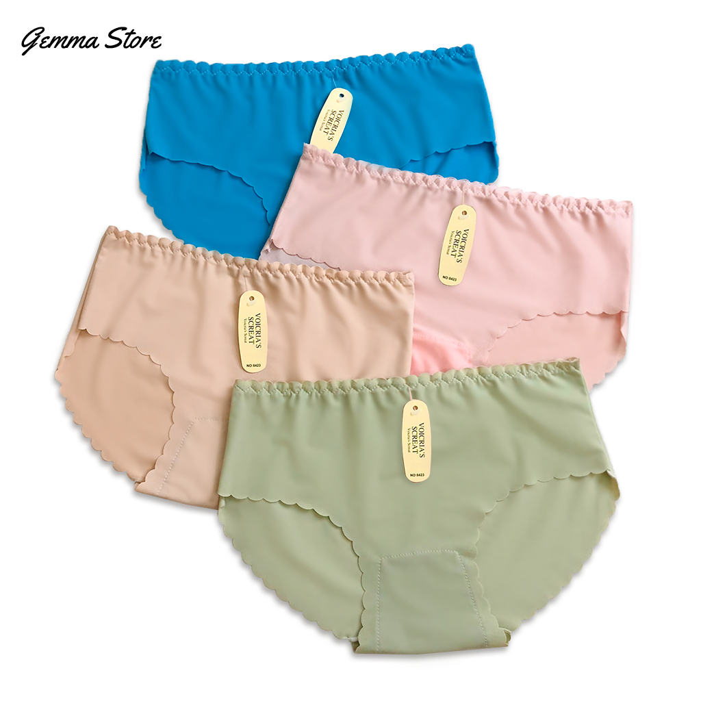Bộ 10 quần lót su Gemma chất liệu thun lạnh cao cấp mềm mại kháng khuẩn không lộ viền