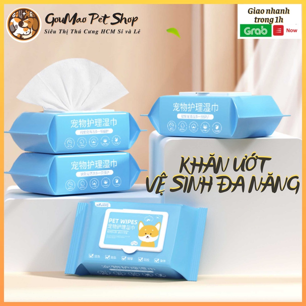 Khăn ướt đa năng borammy dành cho chó mèo - Goumao Pet