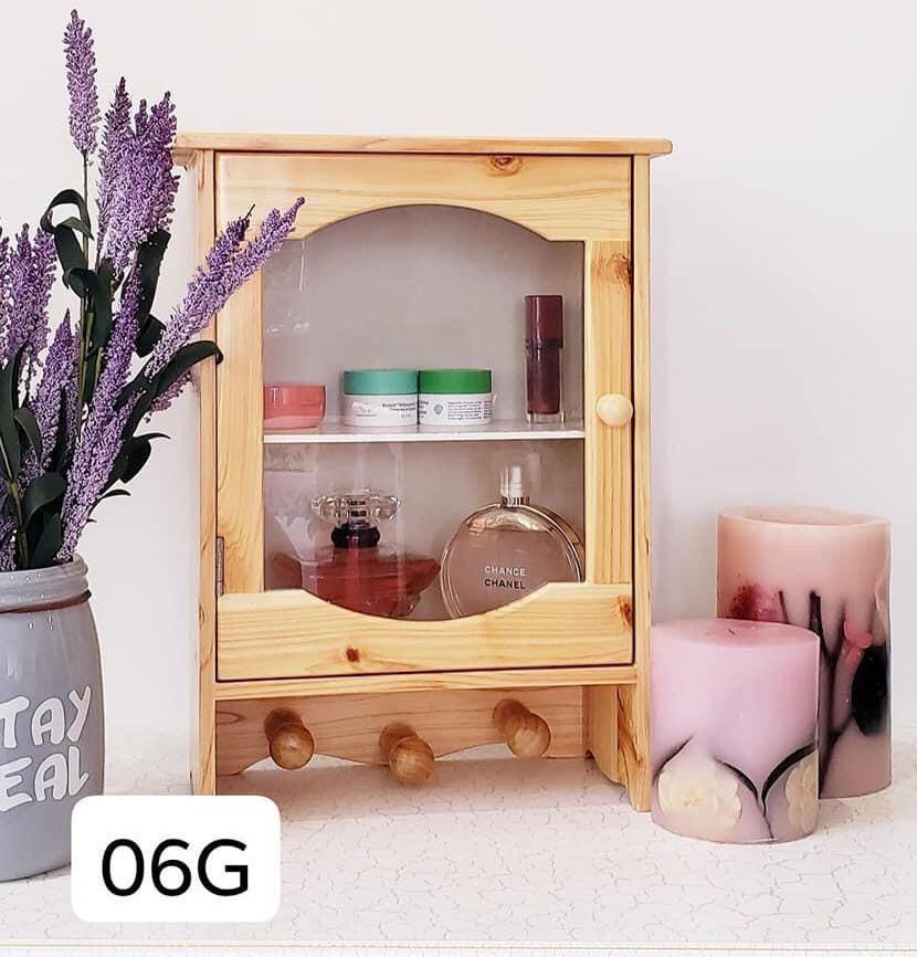 Tủ thuốc y tế tủ thuốc treo tường tủ đựng mỹ phẩm đa năng treo tường bằng gỗ