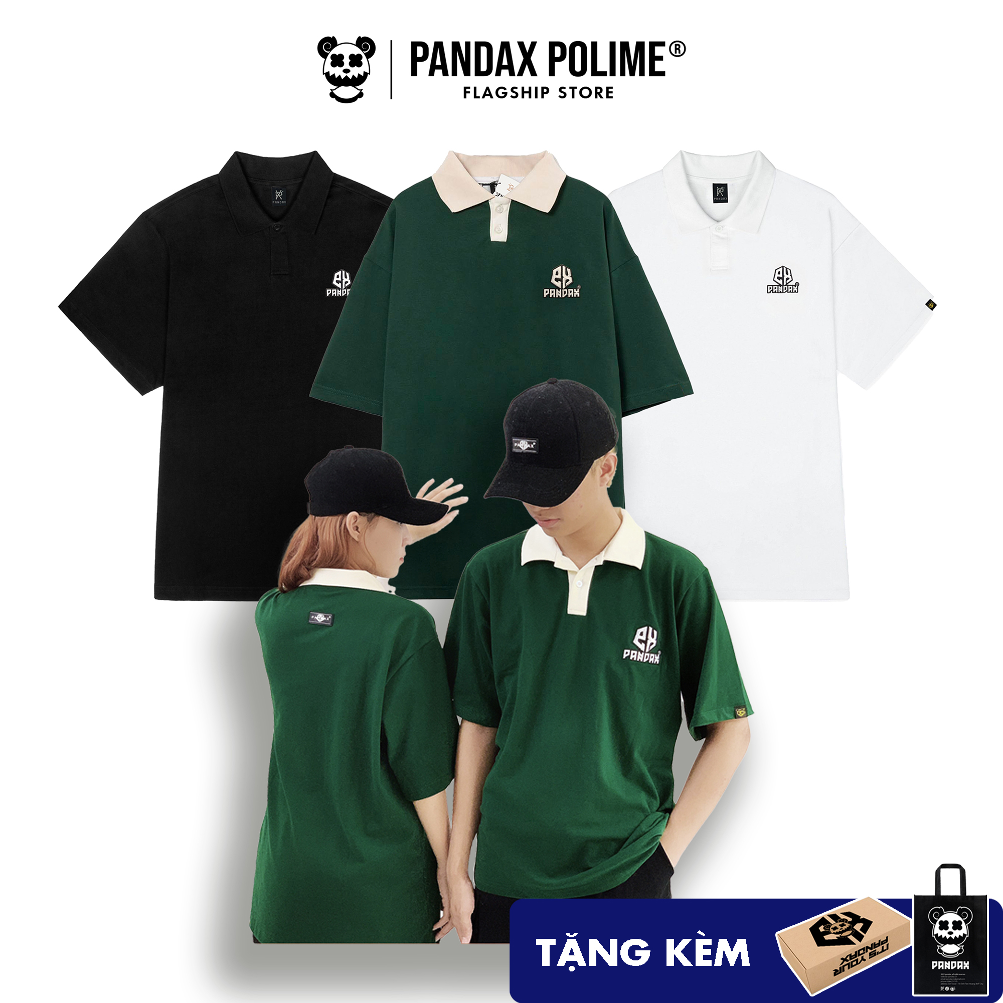 Áo polo oversize PANDAX áo thun có cổ nam nữ cộc tay áo local brand POLO BASIC Fullbox
