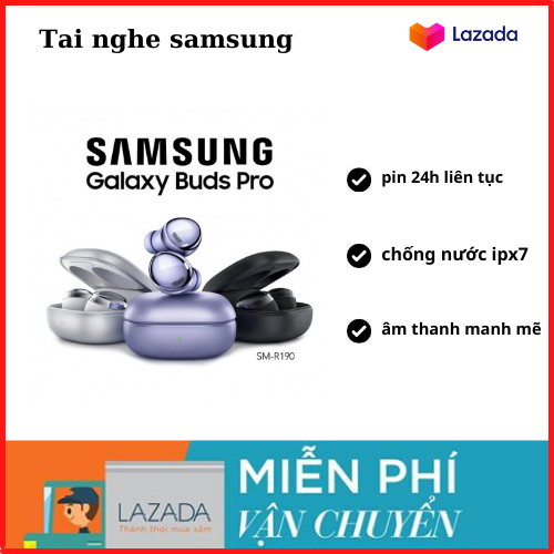 ( Mẫu Mới 2021 ) Tai nghe Bluetooth True Wireless Galaxy Buds Pro, Tai Nghe Nhét Tai Bluetooth Không Dây, Âm bass mạnh mẽ, Chống ồn ANC, Chuẩn âm thanh Studio 360 Audio, Dùng liên tục 8h, Kháng nước IPX7, Tương thích Androi, IOS