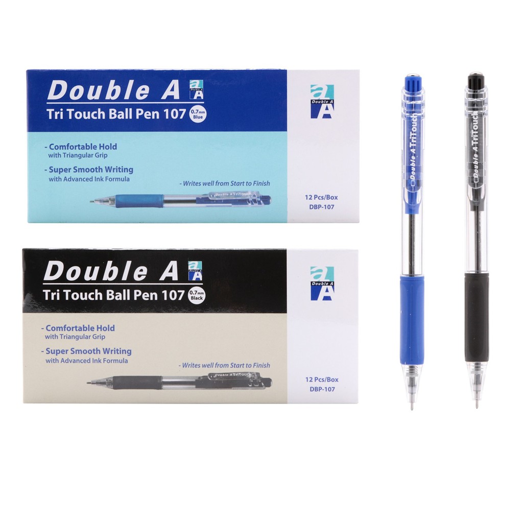 Bút bi Double A Tritouch 0.7mm, bút bi cao cấp, bút bi ngòi to - LoKi Home