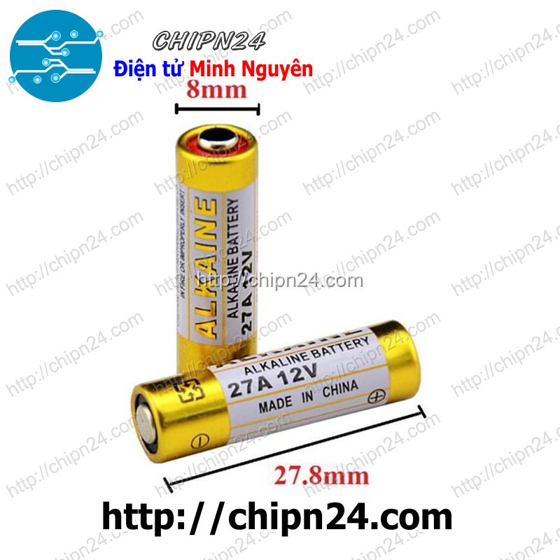 Pin remote cửa cuốn 12v 27a