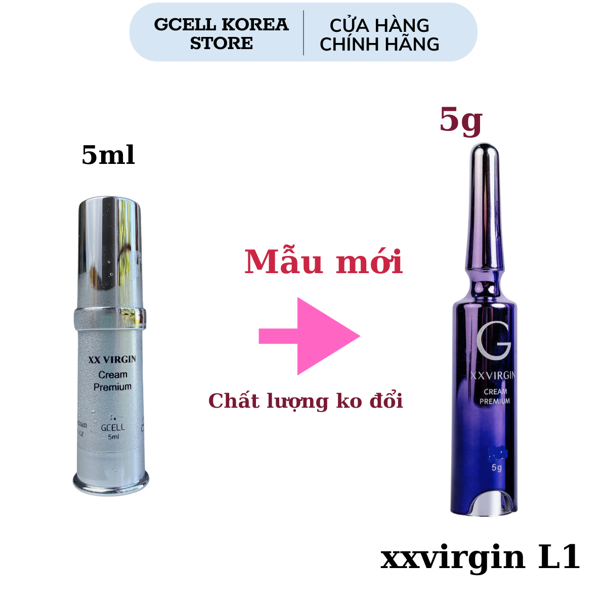 Kem làm hồng nhũ hoa Xxvirgin N 5g hãng Gcell