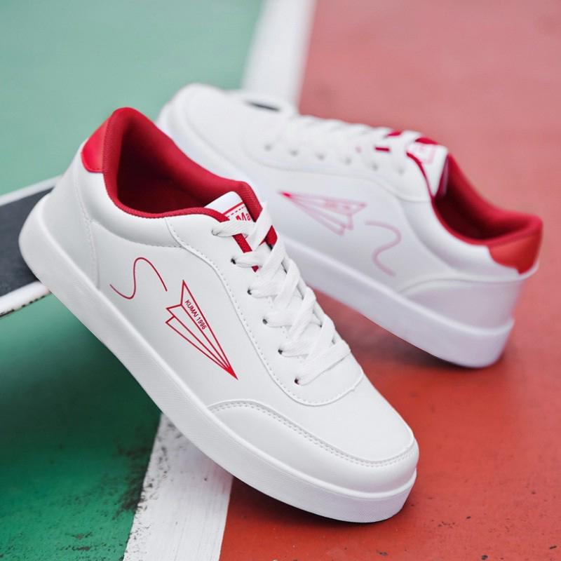 Giày sneaker, Giày nam cao cấp mã M8 (Trắng/Đỏ). [Flash sale 50%]