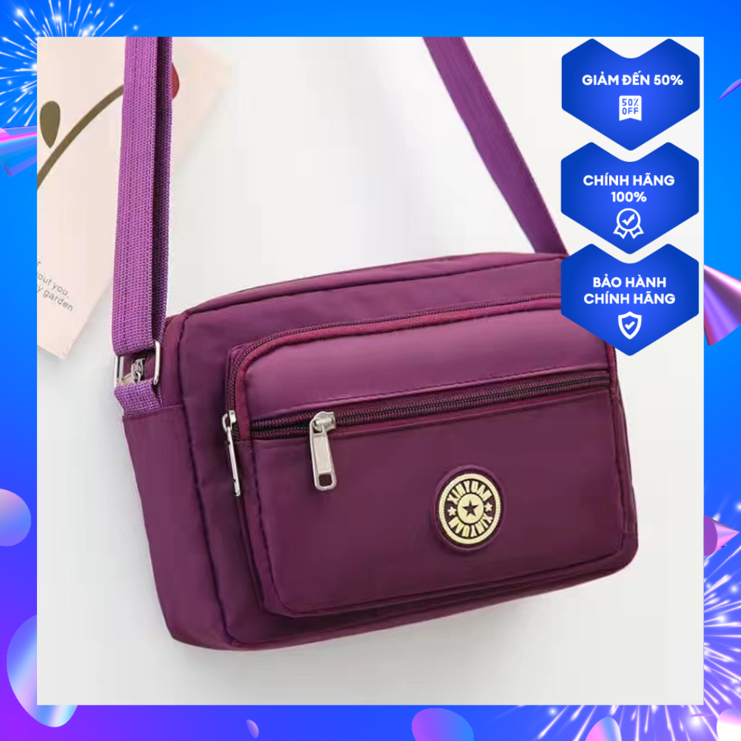 Túi đeo chéo nữ 4 ngăn tiện dụng vải dù chống thấm nước thời trang dùng để đi chơi  đi làm - SHOP HUYỀN BIN