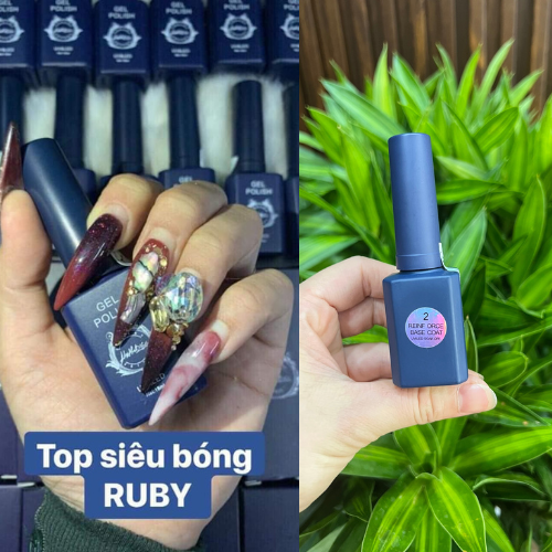 Sơn gel Base top RUBY gel Polish chính hãng , Base top liên kết cứng móng bóng bền
