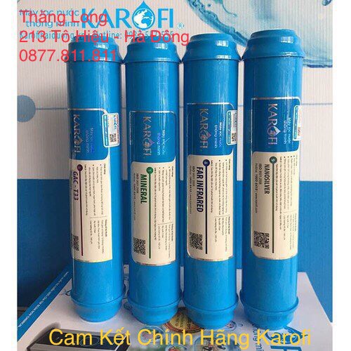 COMBO 4 Lõi lọc Karofi số 5 6 7 8. lõi Mineral, lõi T33 GAC, lõi NANO - lõi lọc karofi 5 6 7 8