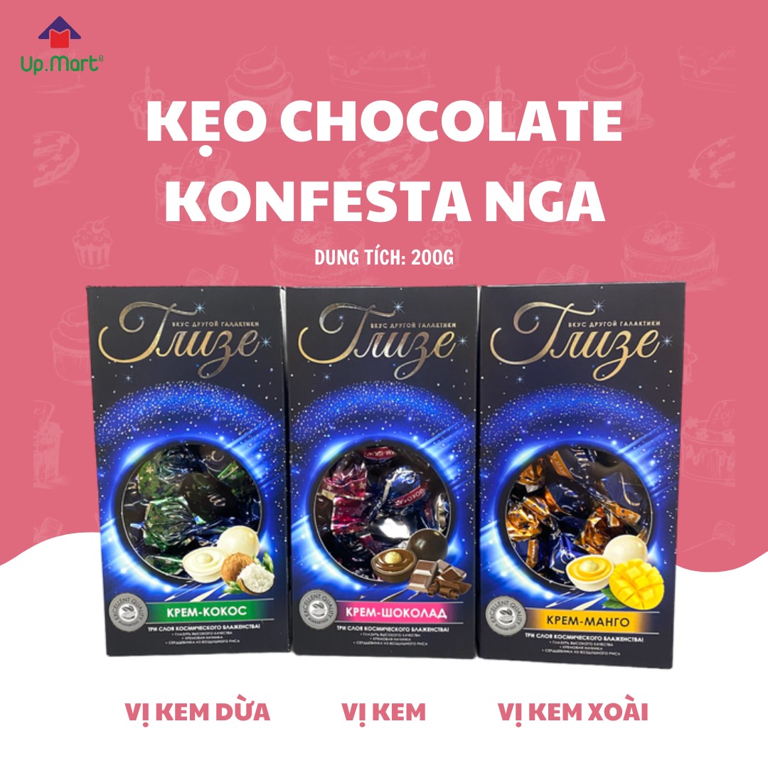 Kẹo Chocolate Konfesta Nga Các Vị Hộp 200g
