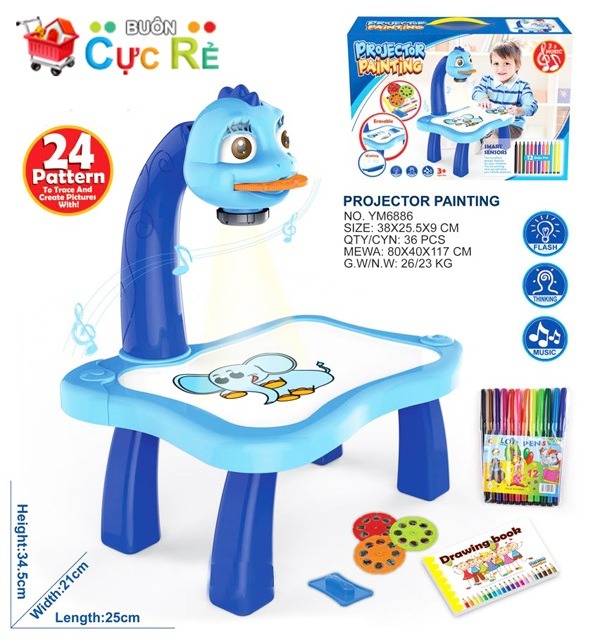 [HCM][GIẢM GIÁ] Bộ Bàn Máy Chiếu Cho Bé Tập Vẽ-Bàn Vẽ Thông Minh Cho Bé. Đèn bàn máy chiếu tập vẽ mini.Đèn Vẽ Tranh Cho Bé.Bộ đồ chơi đèn học máychiếu thần kỳ Có Đèn Chiếu Sángvừa phát ra tiếng nhạc giúp bé thích thú hơn khi học
