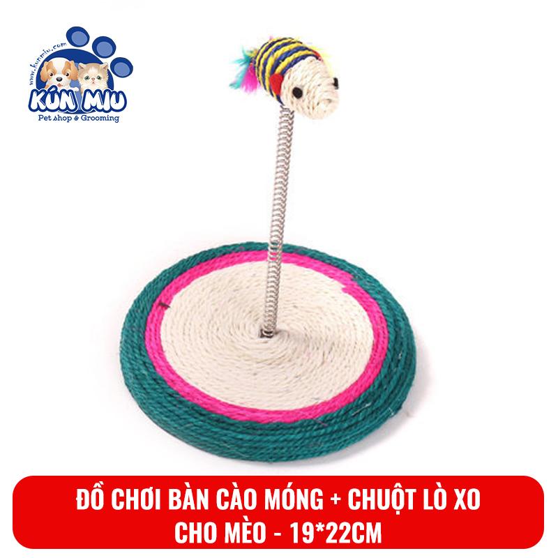 [Hoàn Tiền 10%] Đồ chơi cào móng, bàn cào móng chuột lò xo cho mèo Kún Miu 19*22cm