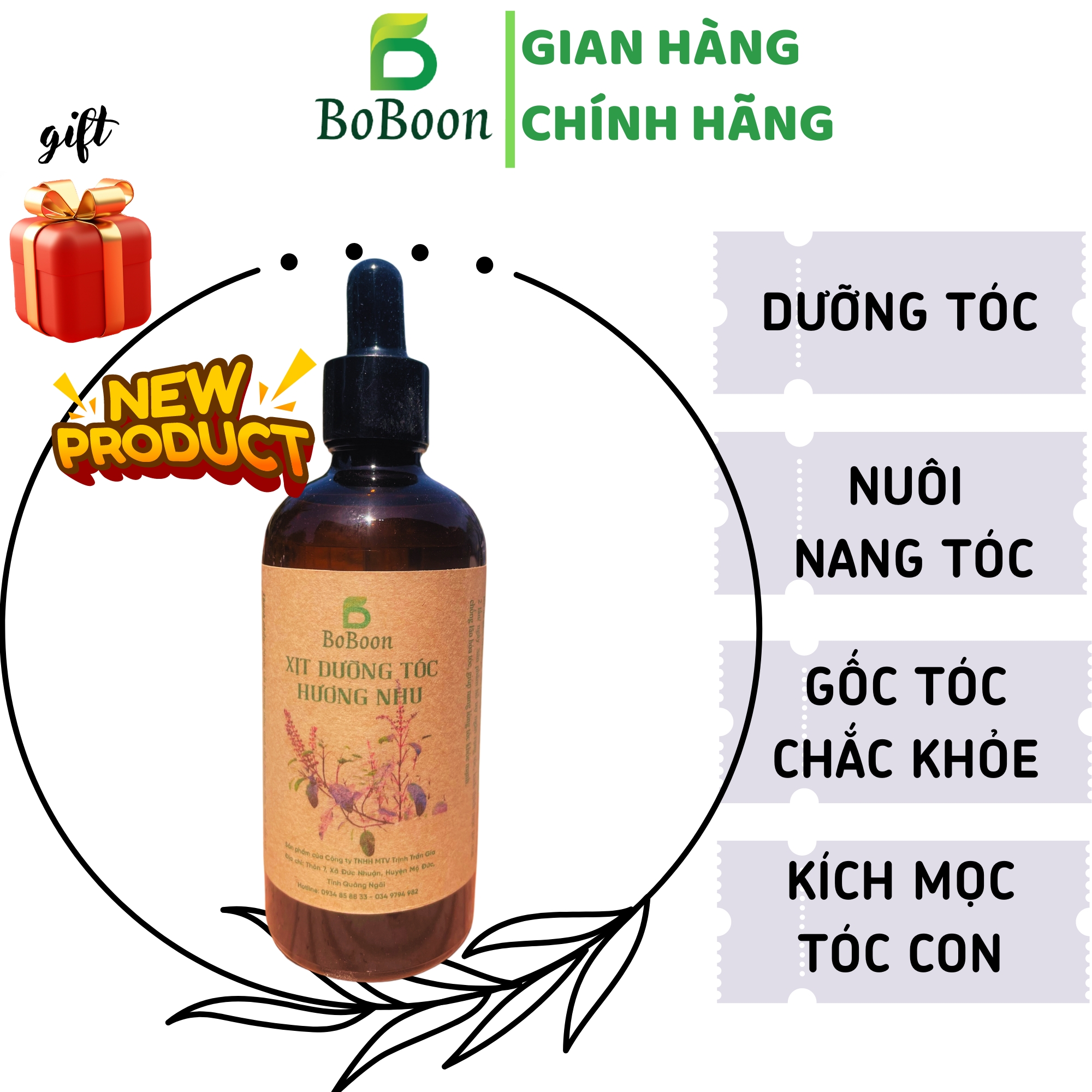 Xịt dưỡng tóc boboon 100ml