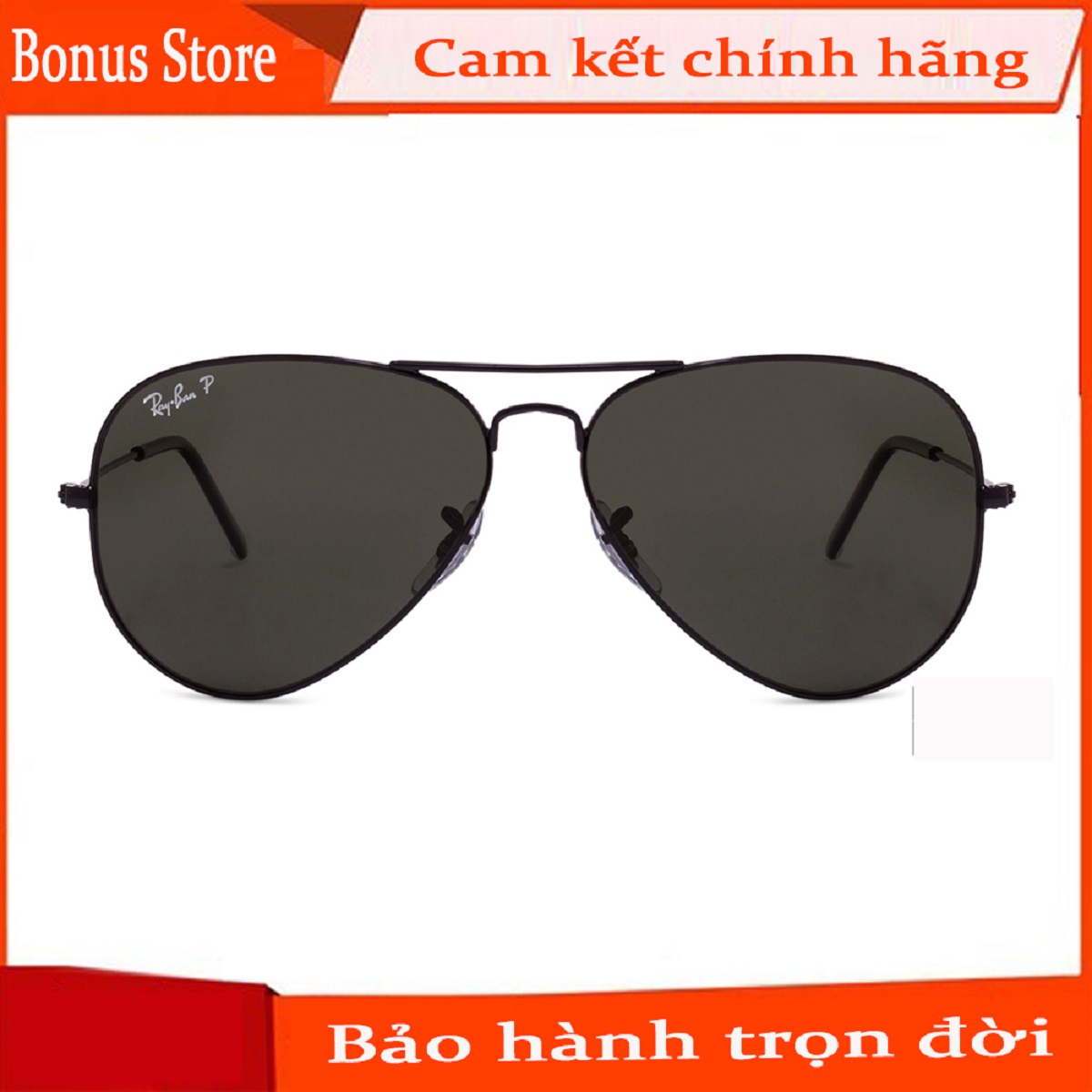 Kính mát nam ray-ban rb3025 002-58 màu den
