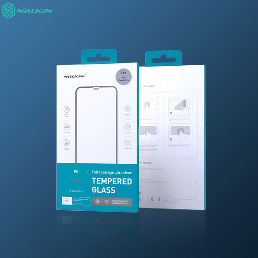 Kính Cường Lực Nillkin PC viền nổi chống trầy và chống va đập cạnh cho Iphone 12/12 Pro (6.1) - 12 Pro Max (6.7) - Hàng Chính Hãng