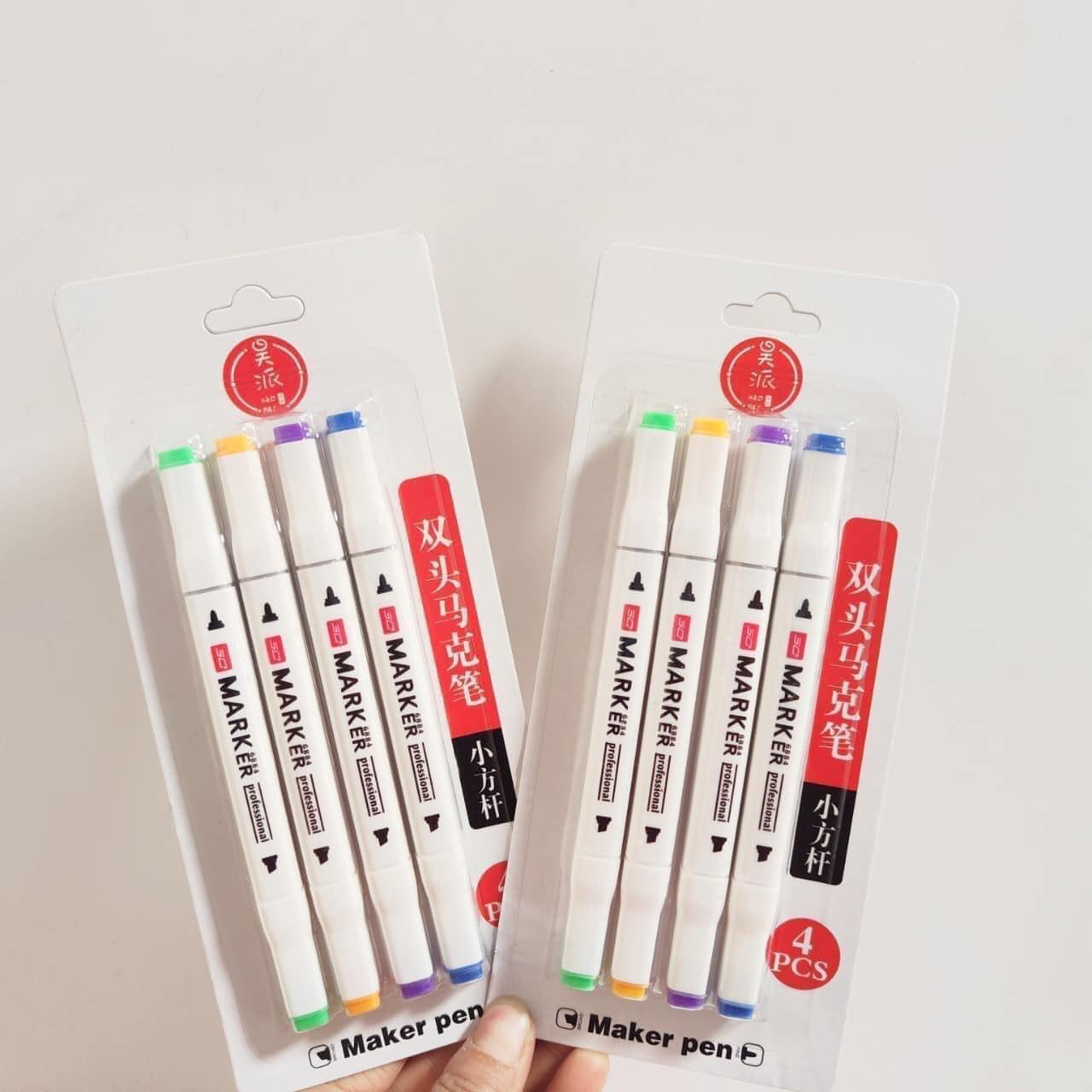 Set bút dạ quang 4 cây