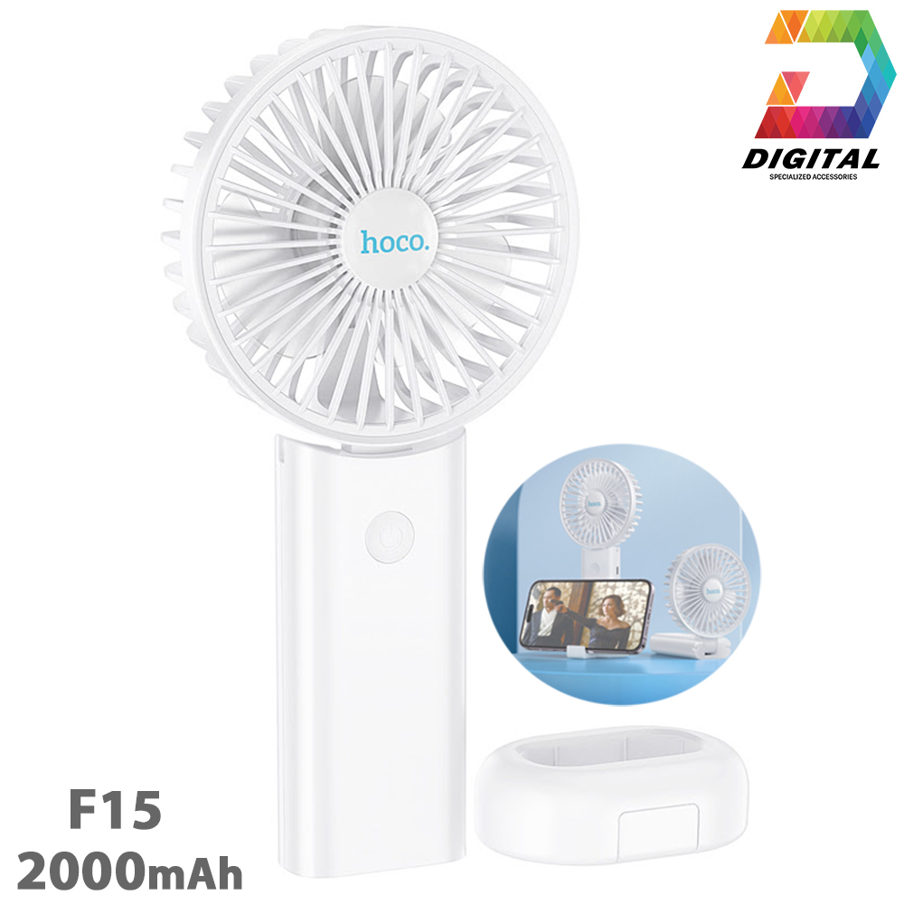 Quạt sạc mini hoco f15 chính hãng 3 tốc độ 2000mah