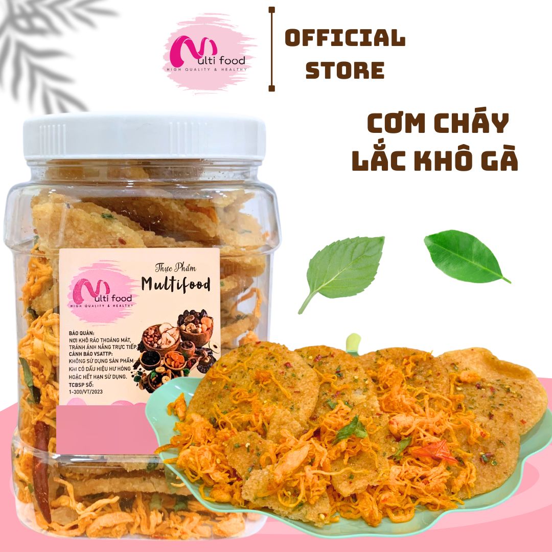 Cơm Cháy Lắc Khô Gà Multifood hũ 500g