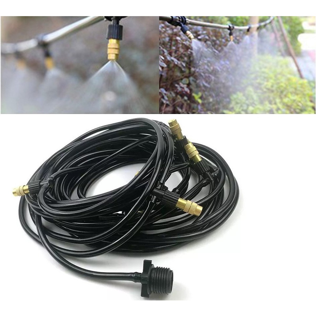 [HCM]Bộ 12 Béc phun sương bằng đồng tưới lan cao cấp kèm 10m dây 4/7
