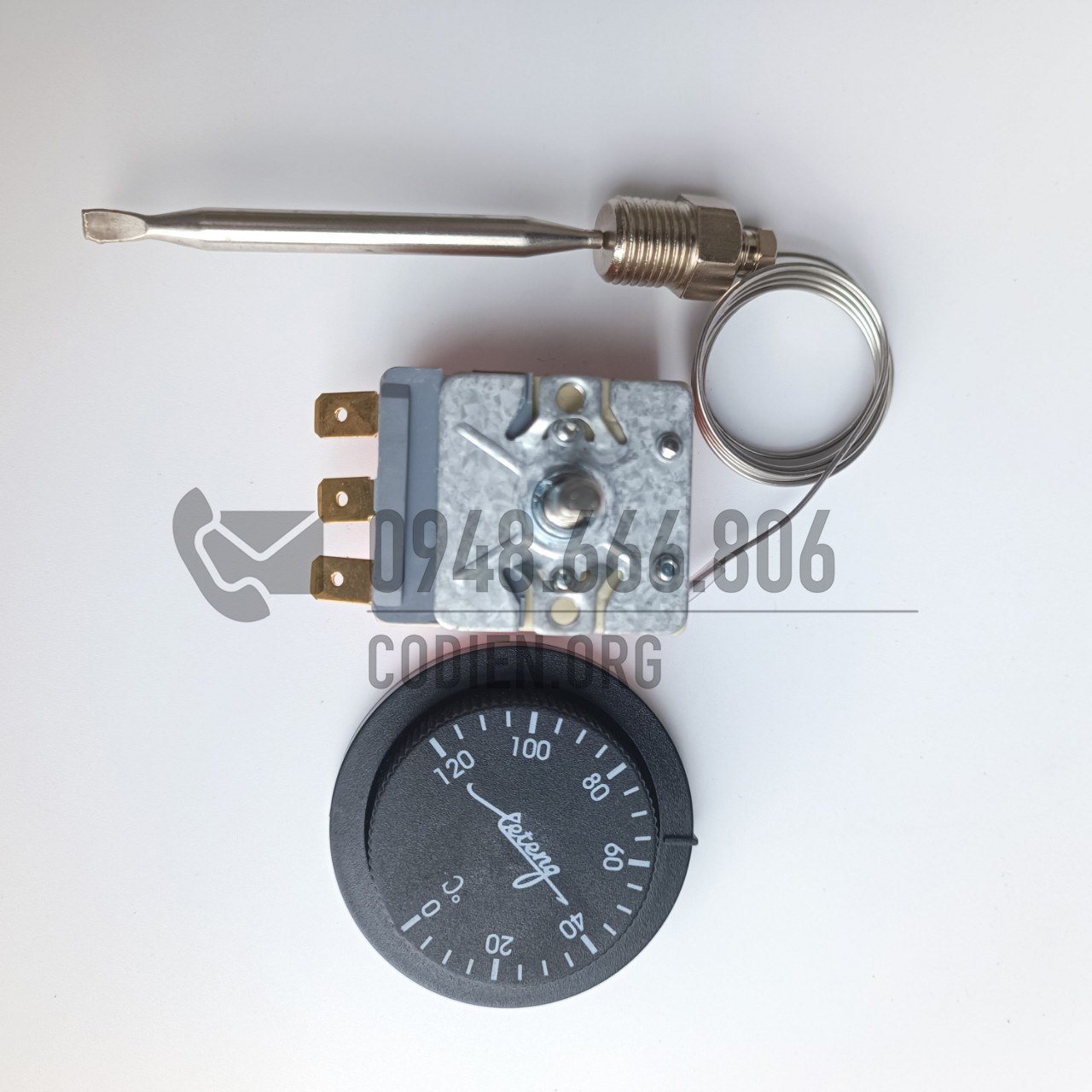 Chỉnh nhiệt, rơ le nhiệt 120 độ dùng cho nồi phở, lò sấy, bếp nướng hàng loại tốt