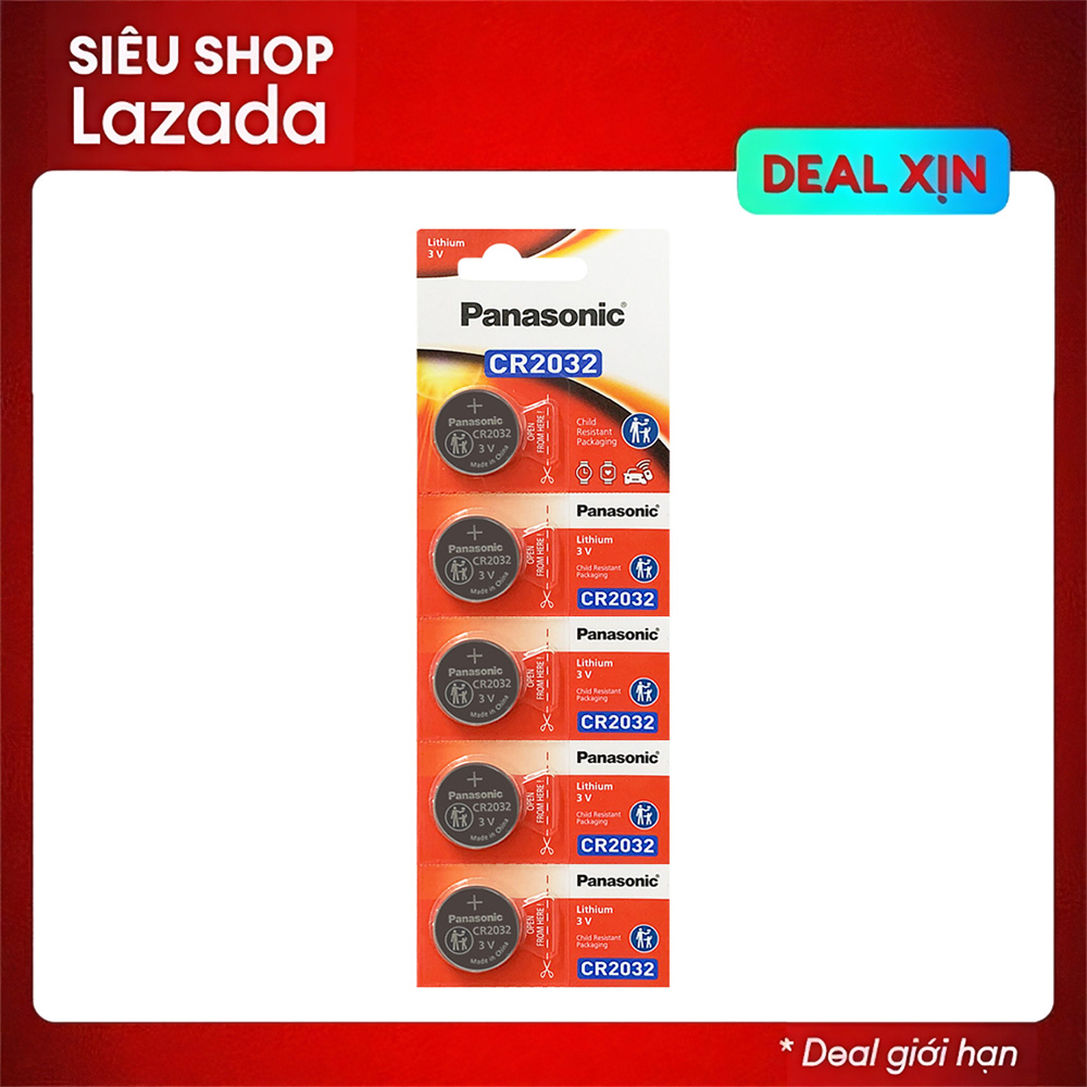 5 pin panasonic cr2032 lithium 3v - pin nút / pin cmos