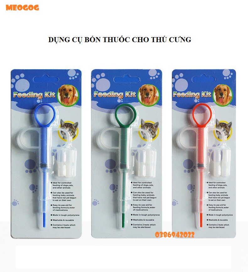 Dụng Cụ Bơm Thuốc Và Thức Ăn Cho Chó Mèo MEOGOG