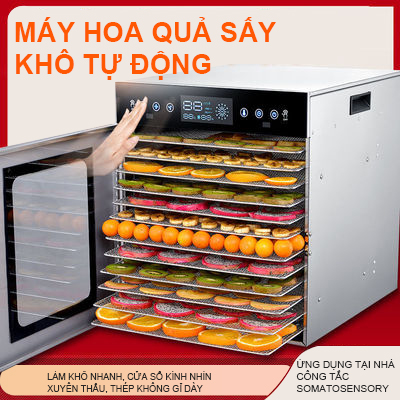 Máy sấy trái cây sấy khô gia đình máy sấy trái cây tự động máy sấy trái cây tự động máy sấy trái cây thực phẩm thương mại nhỏ và lớn（8-lớp máy sấy trái cây khô）