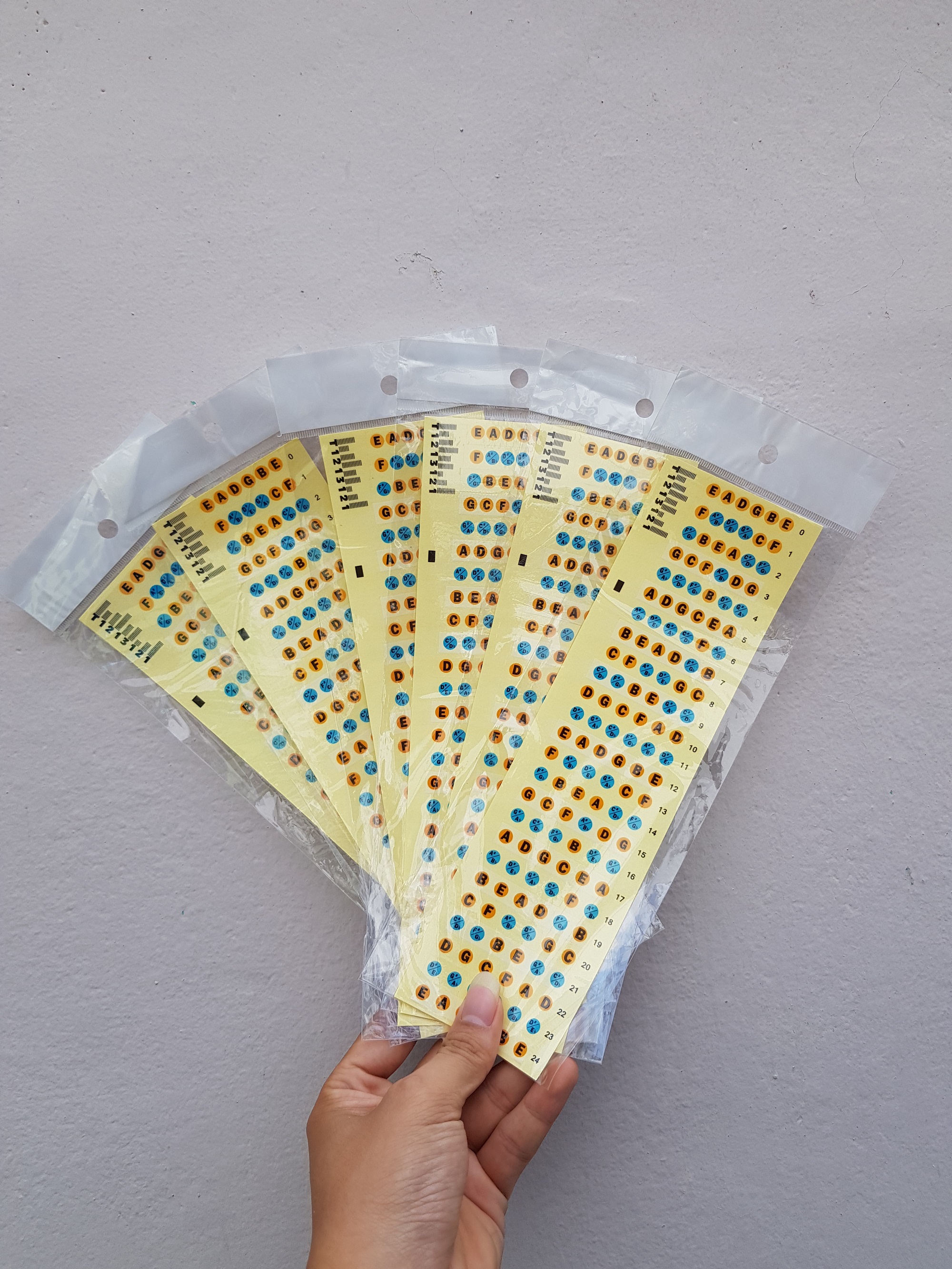 Miếng dán nốt nhạc - đánh dấu tên nốt nhạc trên cần đàn Guitar | Guitar Note Sticker - Decal