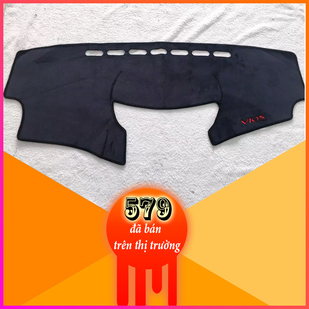 Thảm taplo xe toyota vios 2008-2013 mẫu nhung lông cừu cao cấp có đế chống trượt