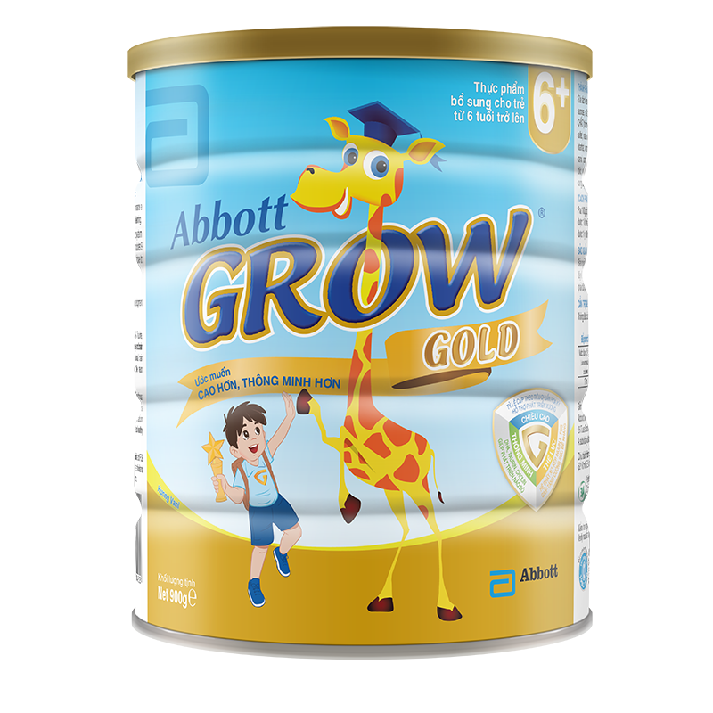 Chính hãng Abbott Grow Gold 6+ hương vani 900g
