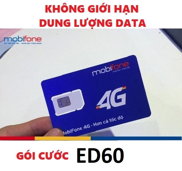 Sim số mobifone gói ED60 vào mạng tẹt ga tốc độ cao chỉ 60k/tháng