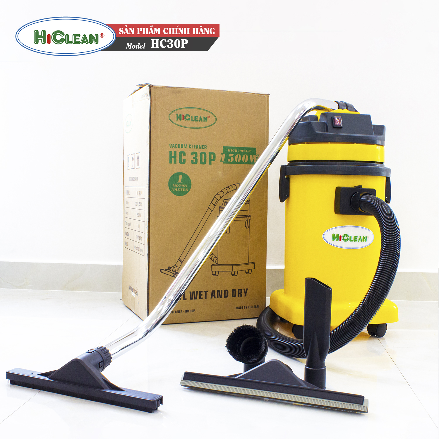 Máy hút bụi gia đình hiclean hc30p