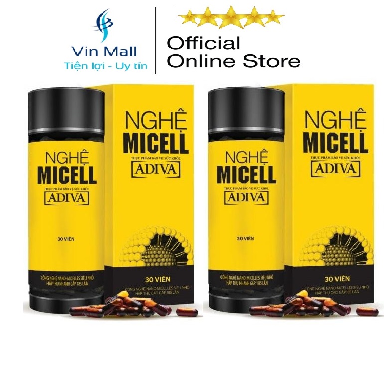 Combo 2 hộp nghệ micell adiva 30 viên