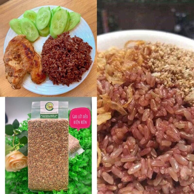 Gạp lứt dẻo Điện Biên dẻo không cần ngâm ăn kiênggiảm cân (1kg)