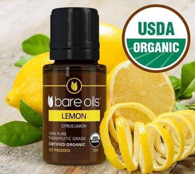 Tinh dầu Chanh vàng hữu cơ hãng Bare Oils