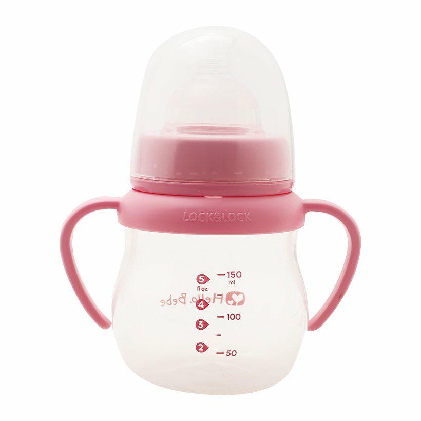 Bình tập uống nước bước 1 hello bebe lock&lock hbb171p - 150ml