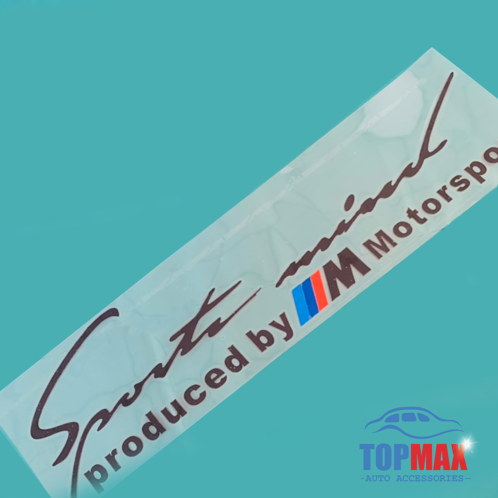 Tem dán Sport mind Motor sport lên nắp capo ô tô (Màu đen)