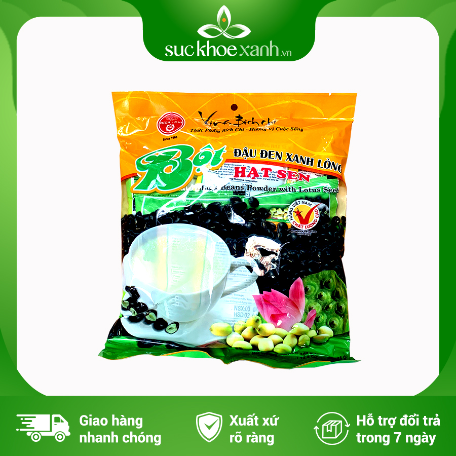 Bột đậu đen xanh lòng có đường Bích Chi - 350g/túi