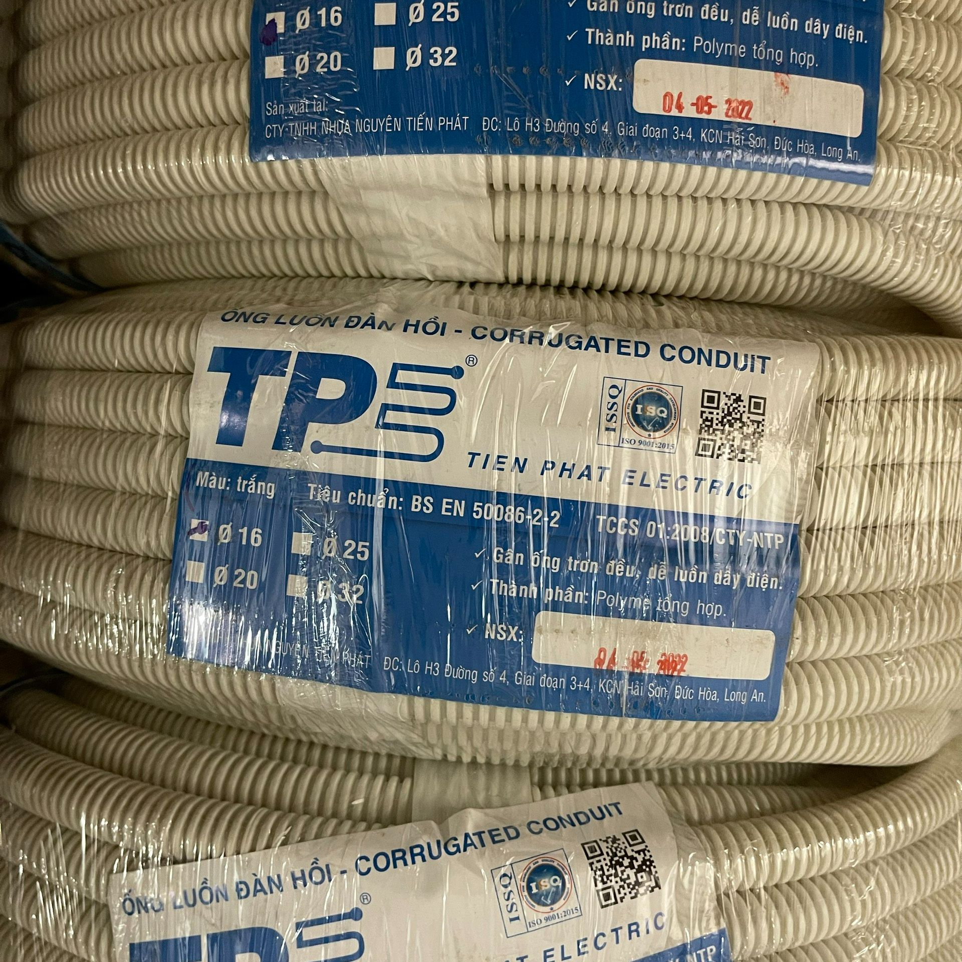 Ruột gà - ống luồn điện chịu lực đàn hồi phi 16 - 20 tpe / tiến phát