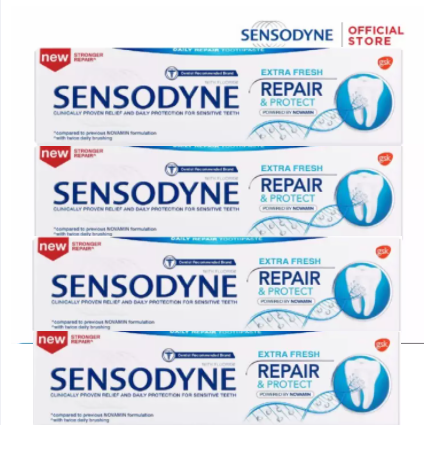 Kem đánh răng trắng tự nhiên Sensodyne Repair & Protect extra Fresh - 100g